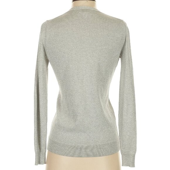 Banana Republic Silk Blend Knit Button Front Long Sleeve Cardigan Sweater Top - Picture 2 of 4